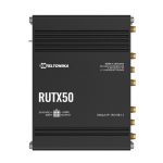 Teltonika RUTX50 Industrial 5G Router, 5G dual SIM cellular, 5x Gigabit Ethernet ports, dual-band WI-Fi, PSU included