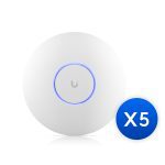 Ubiquiti Unifi Wifi 7 Ap,5 Pack ,ceiling-mount, Ap 6 Ghz Support, 2.5 Gbe Uplink, 9.3 Gbps Over-the-air Speed,poe+ Power,300+ Connect Device (U7-Pro-5)