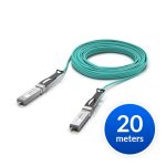 Ubiquiti 25 Gbps Long-range Dac, Long-range Sfp28, 20m Length, Support 25/10/1 Gbps, Pvc Cable Jacket, Aqua Color (UACC-AOC-SFP28-20M)