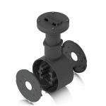 Ubiquiti Camera Dual Mount,Black,Tamper-resistant,Back-to-back,2 Bullet/Dome/Turret,Sup Surface/Pole/Pendant Instal,1 1/2' NPS Thread Conduit