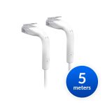 Ubiquiti Unifi Patch Cable Single Unit, 5m, White, End Bendable To 90 Degree, Rj45 Ethernet Cable, Cat6, Ultra-thin 3mm Diameter (U-Cable-Patch-5M-RJ45)