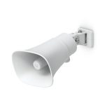 Ubiquiti AI Horn Speaker, White, All-weather PoE 120 dB Horn Speaker With Advanced AI Alert Functionality&Versatile Wall, Corner,Pole Mounting Options