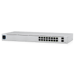 Ubiquiti Unifi 16-port Managed Gigabit Switch – 8x Poe+ Ports, 8x Gigabit Ethernet Ports, 2x Sfp , 42w, Touch Display, Fanless , Gen2 (USW-16-POE)