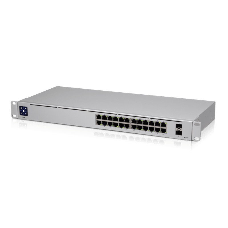 Ubiquiti UniFi 24 port Managed Gigabit Switch - 24x Gigabit Ethernet Ports, with 2xSFP - Touch Display - Fanless - GEN2, - Image 2