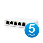 Ubiquiti Usw Flex Mini 5 Pack – Managed, Unifi, Layer 2 Gigabit, 5x Gbe Rj45 Ports, Power Via Poe (802.3af) /usb Type-c 5v 1a, No Psu (USW-Flex-Mini-5)