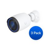Ubiquiti Ai Professional Unifi Protect Indoor/outdoor 4k Poe Camera, White, 3 Pack – Oem, Waterproof Ip65, Poe+ Power, Max Power 11w, Gbe Rj45 Port (NHU-UVC-AI-PRO-W-3)