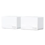 Mercusys Halo H25BE(2-pack) BE3600 Whole Home Mesh Wi-Fi 7 System, 460 m², 688 Mbps at 2.4 GHz, 2880 Mbps at 5 GHz, MLO, 4096-QAM, OFDMA, EHT160 on 5