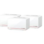 TP-Link Mercusys Be6500 Whole Home Mesh Wi-fi 7 System, 688 Mbps At 2.4 Ghz, 5760 Mbps At 5 Ghz, Mlo, 4096-qam, Ofdma, Eht160 On 5ghz (Halo H37BE(3-pack))