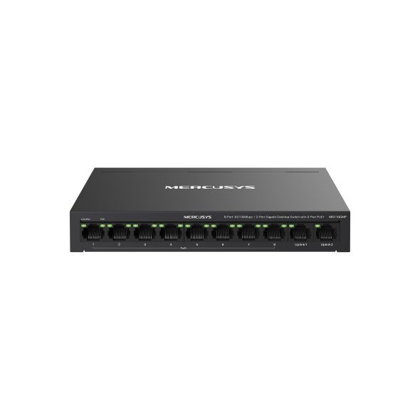 Mercusys MS110CMP 8-Port 10/100 Mbps + 2-Port Gigabit Desktop Switch with 8-Port PoE+ - Image 2