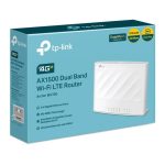 TP-Link Archer MX700 4G+ AX1500 Dual Band Wi-Fi LTE Router with Cat6 300 Mbps 4G+, AX1500 dual-band, nano SIM, 1×WAN/LAN + 3×LAN, and external antenna