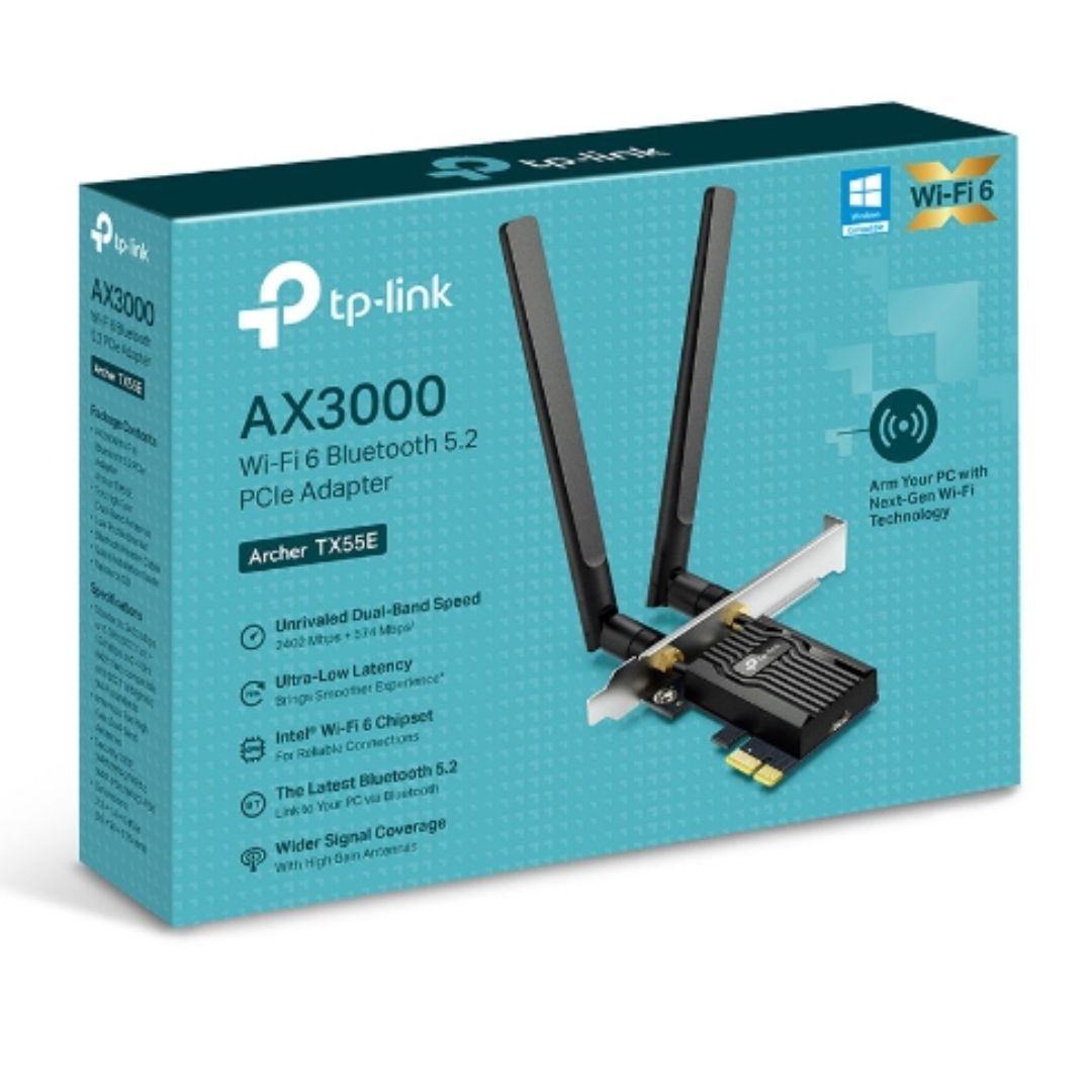 TP-Link Archer TX55E AX3000 Wi-Fi 6 Bluetooth 5.2 PCIe Adapter, 2402Mbps@5GHz, 574Mbps@2.4GHz - Image 6