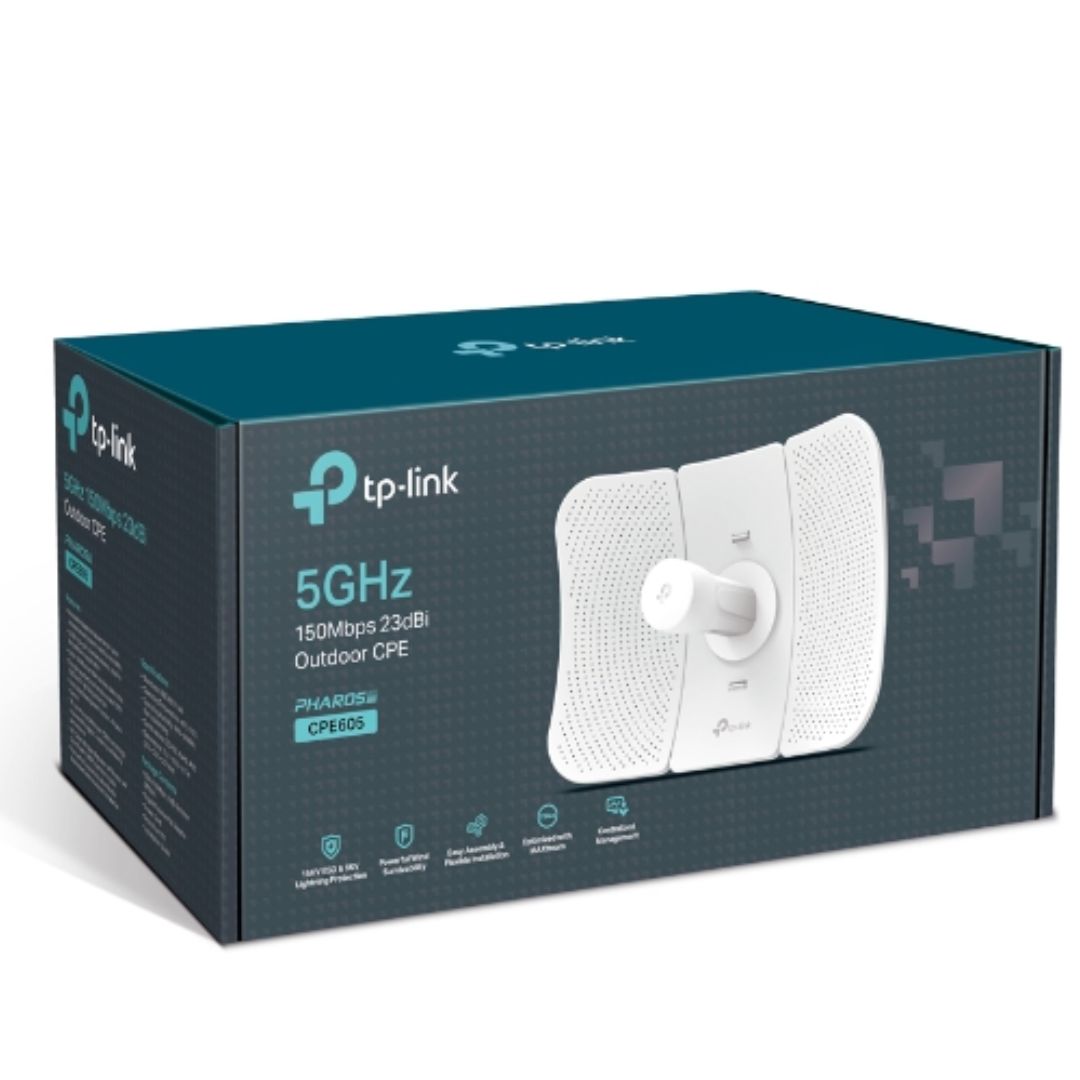 TP-Link CPE605 5GHz 150Mbps 23dBi Outdoor CPE High-gain Directional Cassegrain Antenna, Qualcomm, 23dBm, 2T2R, 23dBi Directional Antenna, 30+ km, 1 FE - Image 3