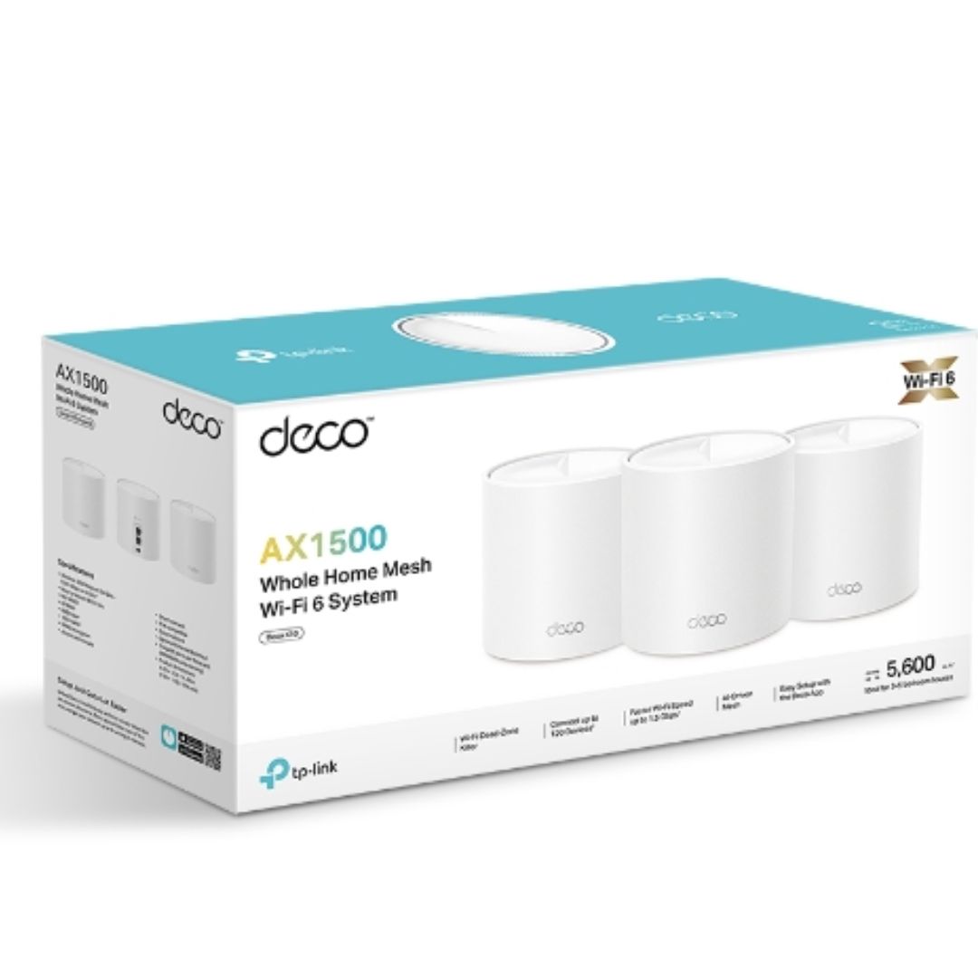 TP-Link Deco X1500(3-pack) AX1500 Whole Home Mesh Wi-Fi 6 System, 300 Mbps at 2.4 GHz + 1201 Mbps at 5 GHz - Image 8