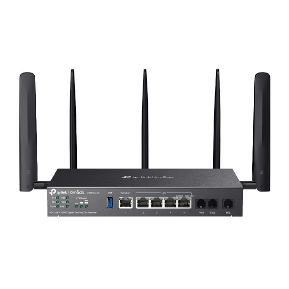 TP-Link DR3650v-4G Omada 4G+ Cat6 AX3000 Wi-Fi 6 Gigabit Desktop DSL Gateway, 574Mbps@2.4GHz + 2402Mbps@5GHz(HE160), VDSL2 350 350/60, VoIP Triple Wan - Image 6