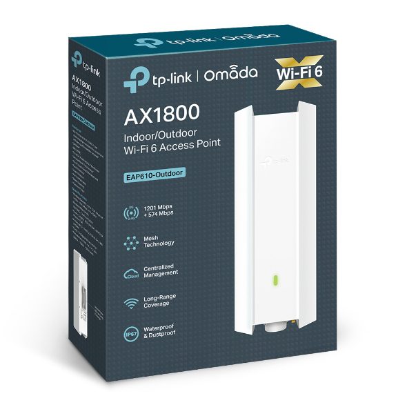 TP-Link EAP610-Outdoor Omada AX1800 Indoor/Outdoor WiFi 6 Access Point, 1.8 Gbps, Long Range Coverage, IP67 Weatherproof, OFDMA, MU-MIMO - Image 7