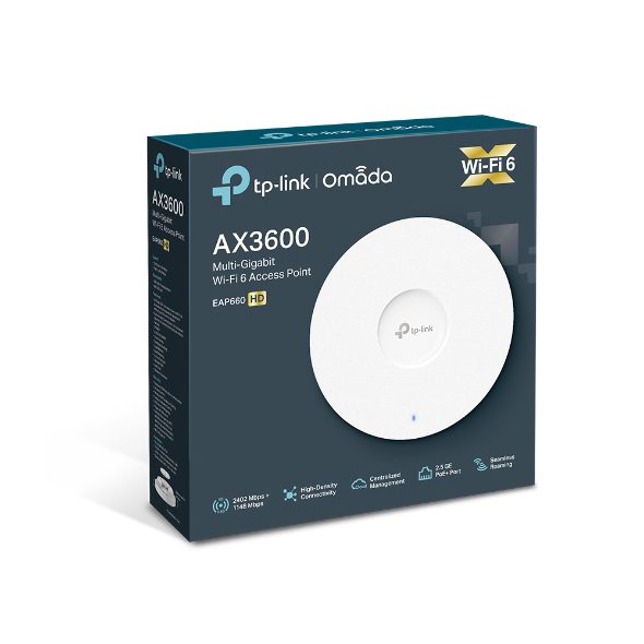 TP-Link EAP660 HD Omada AX3600 Wireless Dual Band Multi-Gigabit Ceiling Mount Access Point, 2402Mbps @ 5GHz POE+, SNMP, MU-MIMO, QoS, Mountable - Image 8