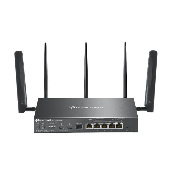 TP-Link ER706WP-4G Omada 4G+ Cat6 AX3000 Gigabit VPN Gateway with 4-Port PoE+, 574Mbps at 2.4 GHz + 2402 Mbps at 5 GHz (HE160) Wi-Fi Speed, 300 Mbps D - Image 5