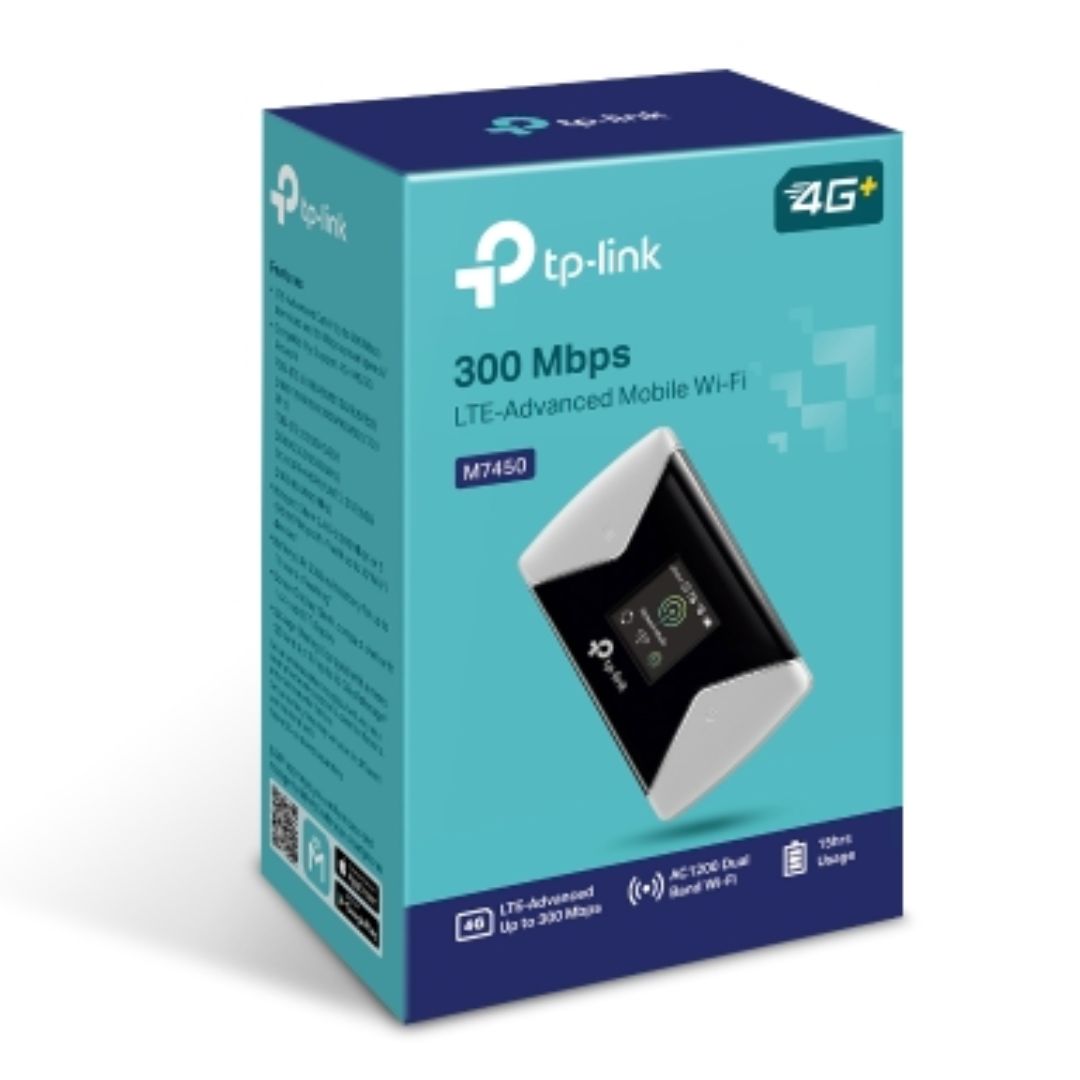 TP-Link M7450 4G-LTE Mobile Wi-Fi 300Mbps DL 50Mbps UL 4G SIM Card + microSD Slot 3000mAh 15hrs Rechargeable Battery for 32 Devices iOS/Android App - Image 6