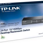 TP-Link TL-SF1024D 24-Port 10/100Mbps Rackmount Unmanaged Switch energy-efficient Supports MAC 13-inch Desktop steel case 4.8 Gbps Switching Cap