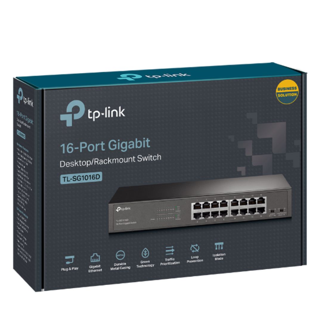 TP-Link TL-SG1016DE 16-Port Gigabit Easy Smart Switch Network Monitoring, Traffic Prioritization & VLAN Features Web-based User Interface - Image 5