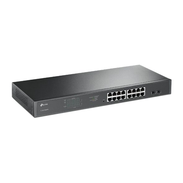 TP-Link TL-SG1218MPE 16-Port Gigabit PoE+ Easy Smart Switch, 16 Gigabit RJ45 Ports, 2 SFP Slots, 802.3at/af, 192W PoE Power, 1U 19-inch Rack-mountable - Image 3