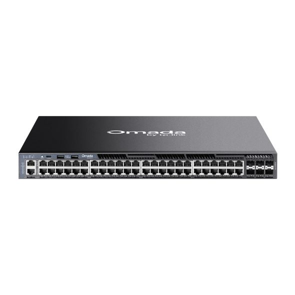 TP-Link SG6654X Omada 48-Port Gigabit Stackable L3 Managed Switch with 6 10GE SFP+ Slots, 48× Gigabit RJ45 Ports, 6× 10G SFP+ Slots, RJ45/Type C USB C - Image 2