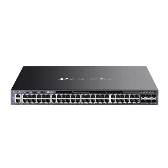TP-Link SG6654XHP Omada 48-PortGigabit Stackable L3 Managed PoE+ Switch with 6 10GE SFP+ Slot, 48× Gigabit PoE+ RJ45 Ports, 6× 10G SFP+ Slots, RJ45/Ty - Image 2