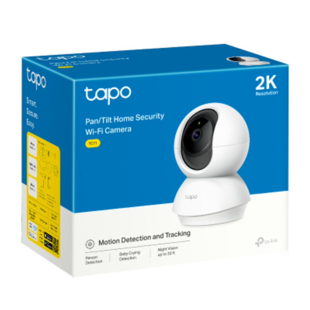 TP-Link TC71 Pan/Tilt Home Security Wi-Fi Camera, 2K, 3MP (2304x1296), Two-Way Audio, Sound & Light Alarm, Motion Detect - Image 2