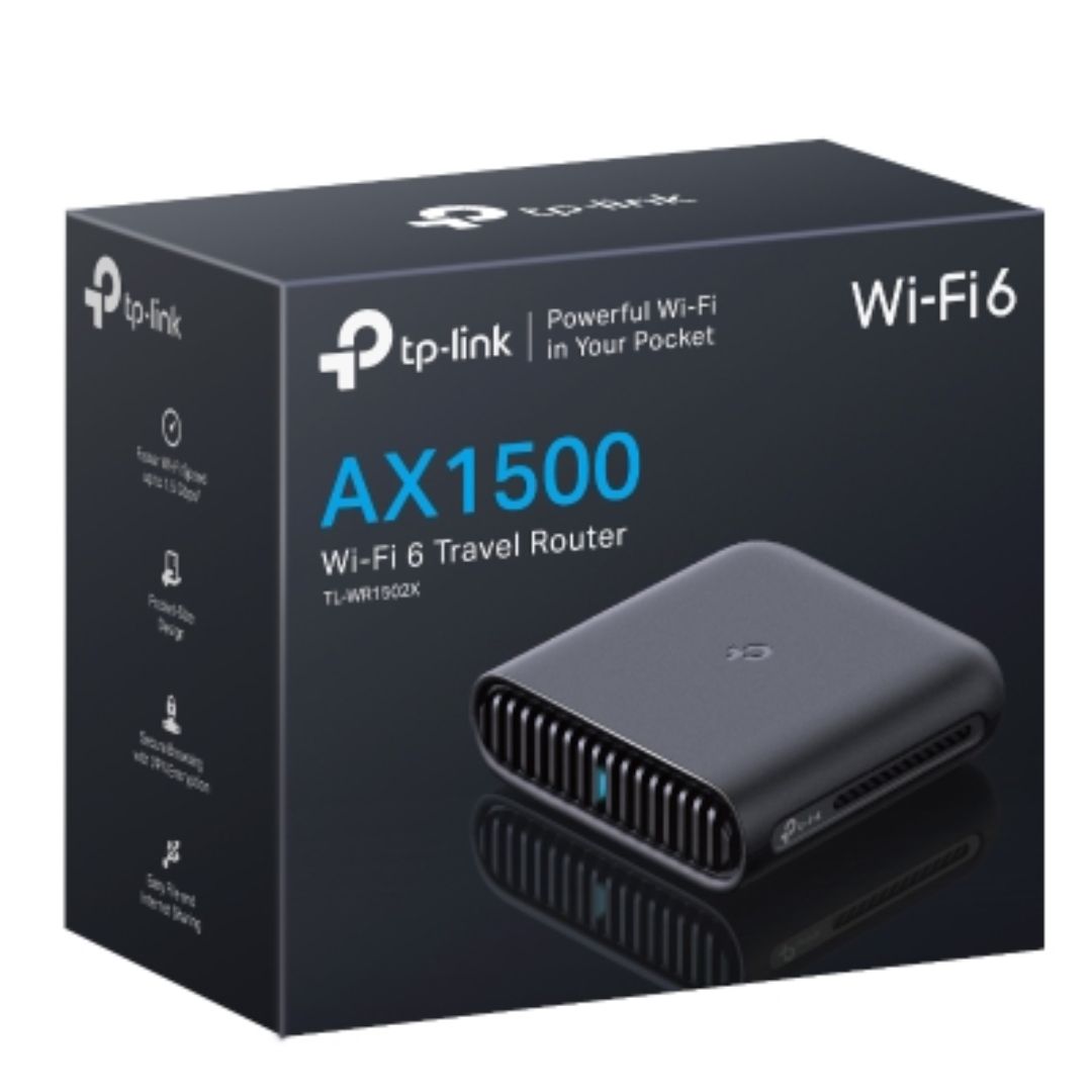 TP-Link TL-WR1502X AX1500 Wi-Fi 6 Travel Router, 1201 Mbps at 5 GHz + 300 Mbps at 2.4 GHz, 2× Internal Antennas, 1× Gigabit WAN Port + 1× Gigabit LAN - Image 9