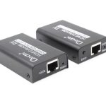 Oxhorn HDMI Extender over Ethernet 1080p HDCP 1.2 FHD up to 60m with PoE function alloy casing Black 2 year warranty