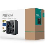 DeepCool PN850M 80+ Gold 850W Fully Modular ATX Power Supply 120mm Fan Japanese Capacitors DCtoDC ATX12V V31 100000MTB