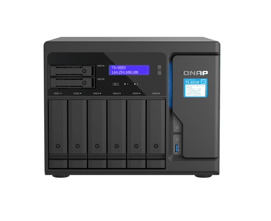 QNAP TS-855X-8G, 8-Bay NAS, Intel Atom C5125 8-core processor, 2.8GHz, 8 GB SODIMM DDR4 (1x 8 GB), 1 x 10Gbe/2 x2.5Gbe, PCIe, 2 Yrs WTY - Image 7