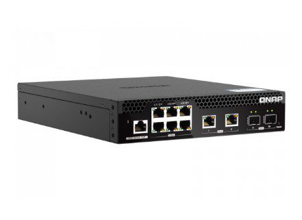 QNAP QSW-M2106R-2S2T, 6 port 2.5Gbps, 2 ports 10GbE SFP+, 2 ports 10GbE RJ45 , web managed switch, half-rackmount design, 2 Years WTY - Image 2