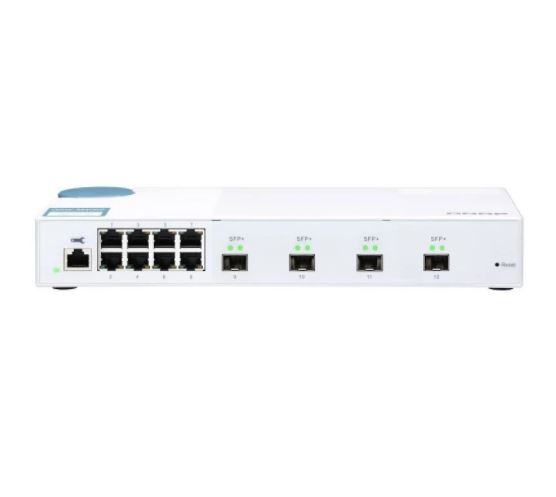 QNAP QSW-M408S, 8 port 1Gbps, 4 port 10GbE SFP+, web management switch, 2 Years RTB - Image 2