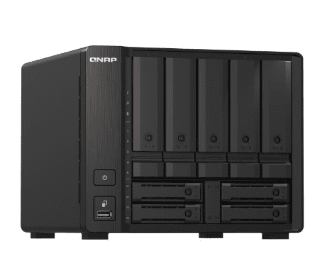 QNAP TS-h973AX-8G,9-bay NAS, AMD Ryzen V1500B 4C 8T 2.2GHz, 8GB DDR4 SODIMM, 5 x 2.5"/3.5" SATA 6Gbps + 2 x 2.5" U.2 NVMe PCIe Gen3 x4 / 2.5" SATA, 3 Years WTY