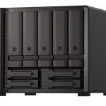 QNAP 9-bay Nas, Amd Ryzen V1500b 4c 8t 2.2ghz, 32gb Ddr4 Sodimm, 5 X 2.5″/3.5″ Sata 6gbps + 2 X 2.5″ U.2 Nvme Pcie Gen3 X4 / 2.5″ Sata, 3 Yrs Wty (TS-h973AX-32G)