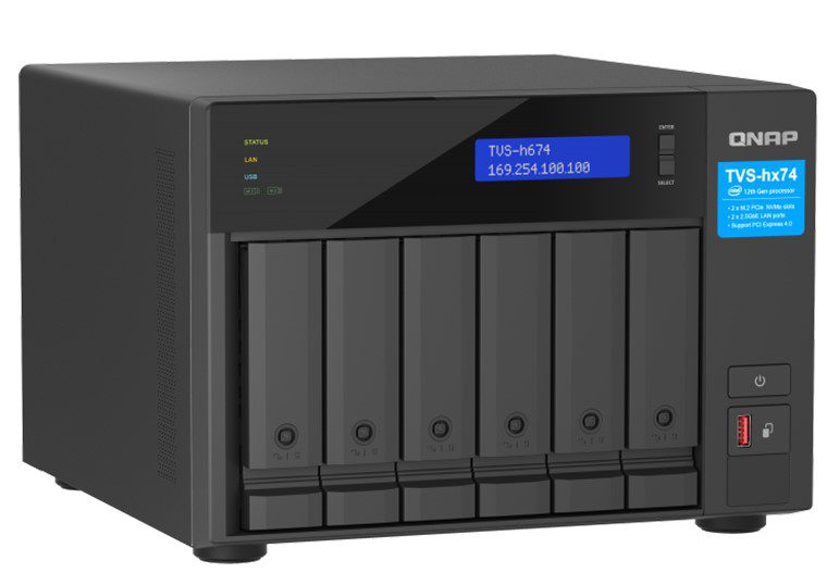 QNAP TVS-h674-i5-32G,6-bay QuTS hero NAS, Intel Core i5-12400 6-core/12-thread, up to 4.6GHz, 32GB SO-DIMM DDR4(max.128GB), 6 x 2.5"/3.5" SATA HDD/SSD, 3 Yrs - Image 7