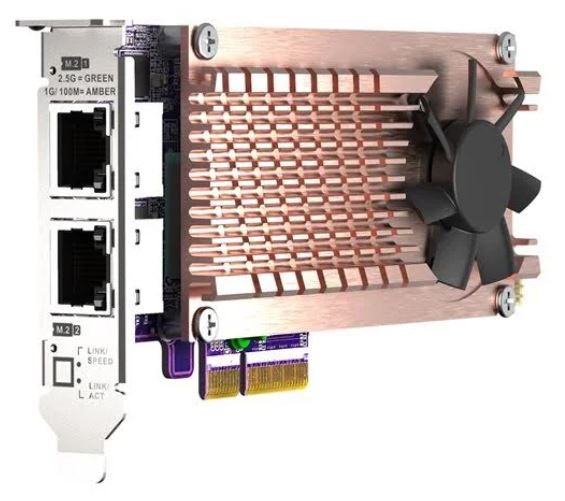 QNAP QM2 series QM2-2P2G2T, 2 x PCIe 2280 M.2 SSD slots, PCIe Gen3 x 4 , 2 x Intel I225LM 2.5GbE NBASE-T port - Image 7
