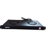 LDR 2 Way Rackmountable Fan Kit with power switch - 2x Fans - 1U Size - Black Metal Construction