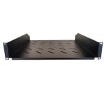 LDR Cantilever 2U 275mm Deep Shelf Recommended for 19' 450/550mm Deep Cabinet - Black Metal Contruction
