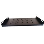 LDR Fixed 1U 275mm Deep Shelf Recommended for 19' 450/550mm Deep Cabinet - Black Metal Construction