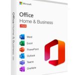 Microsoft Office Home & Business 2024 English Apac Medialess Retail New. Includles Word, Excel, Powerpoint, Outlook For Pc And Mac (EP2-06629)