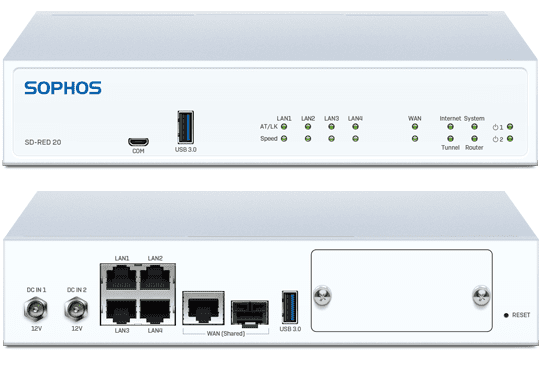 Sophos SD-RED 20 Rev.1 Appliance - with multi-region power adapter