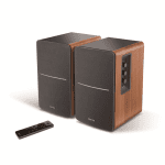Edifier R1280DBS - 2.0 Lifestyle Bookshelf Bluetooth Studio Speakers - Optical/Coaxial, Bluetooth, Line In1, Line2, R/L: 21W+21W Brown