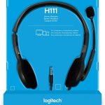 (LS) Logitech H111 Strereo Headset (Single 3.5mm Jack) Cable length: 7.71 ft (2.35 m) 2-Year Limited Hardware Warranty