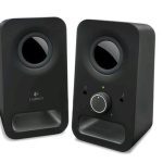Logitech Z150 2.0 Stereo Speakers 6w Compact Size Easily Access To Power & Volume Control Headphone & Auxiliary Jack For Tv Pc Smartphone Tablet (SPLT-Z150)