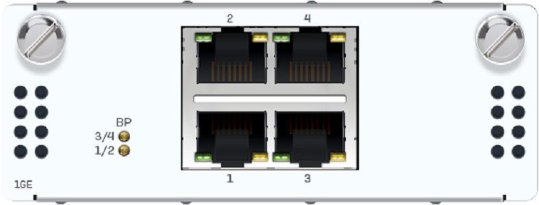 Sophos 4 port GbE copper - 2 Bypass groups FleXi Port module (for all XGS Rackmount models)