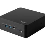 MSI Cubi NUC 1M-015BAU miniPC barebone, Black Intel Core 7-150U DDR5 2*M.2 2*HDMI 2*TBT 2*LAN Wifi6 Card Reader Switch Cable 3Y