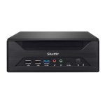 Shuttle XH610 XPC Intel 14th/13th/12th Gen LGA1700 socket, 3L, H610, 2x LAN, 2x COM, HDMI, DP, VGA,  3x 2.5' HDD/SSD, 120W