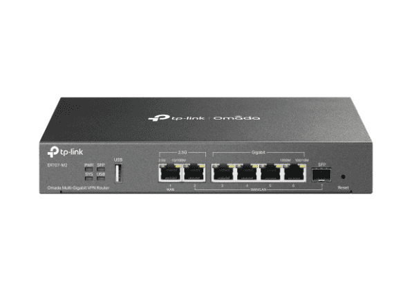 TP-Link ER707-M2 Omada Multi-Gigabit VPN Router Omada, 2x 2.5Gbps RJ45, 5x Gigabit (1xSFP + 4x RJ45), Load Balance, 1x USB, High Security VPN - Image 2